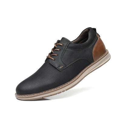 PU Leather Casual Lace-Up Shoes
