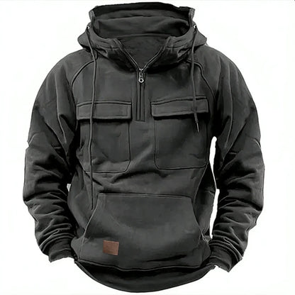 Men's Multi-Pocket Patch Hoodie