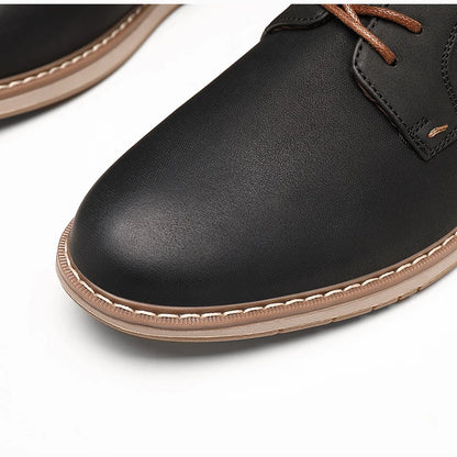 PU Leather Casual Lace-Up Shoes