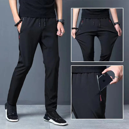 Men's Casual Pants Straight Elastic Waist Joggers