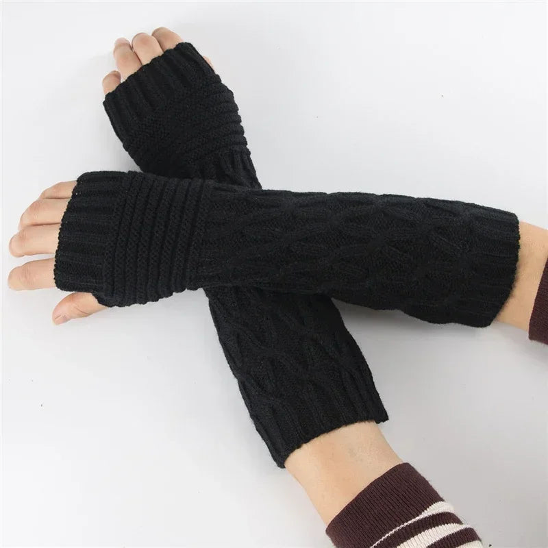 Arm Warmer Fingerless Mitten Gloves