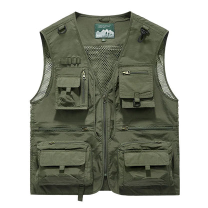 Men's Outdoor Leisure Multi-Pocket Breathable Vest