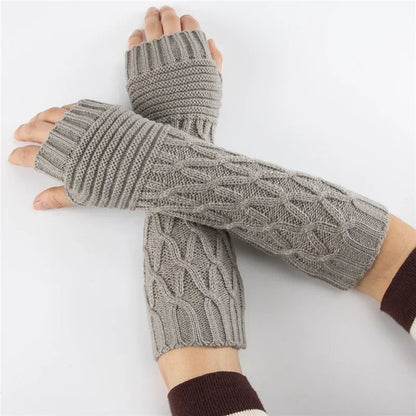 Arm Warmer Fingerless Mitten Gloves