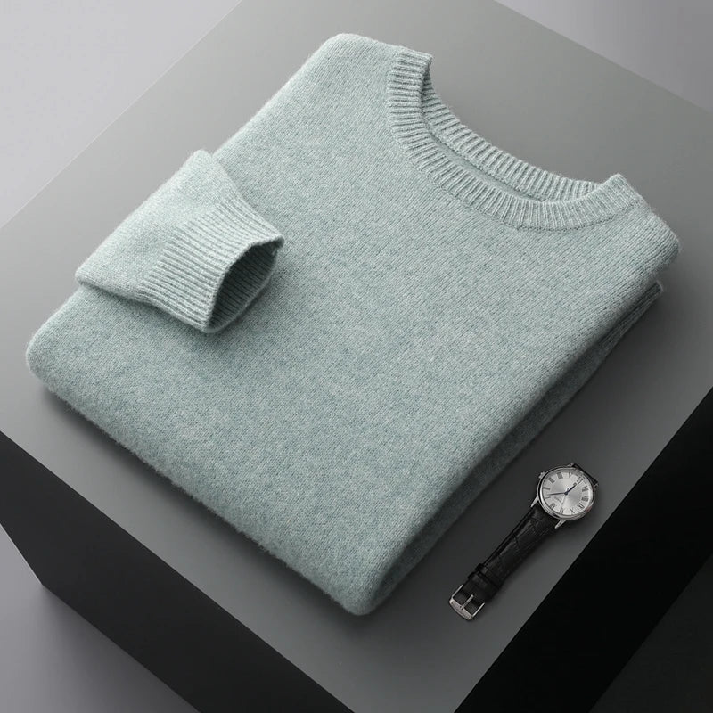 Men's Round Neck Wool Sweater