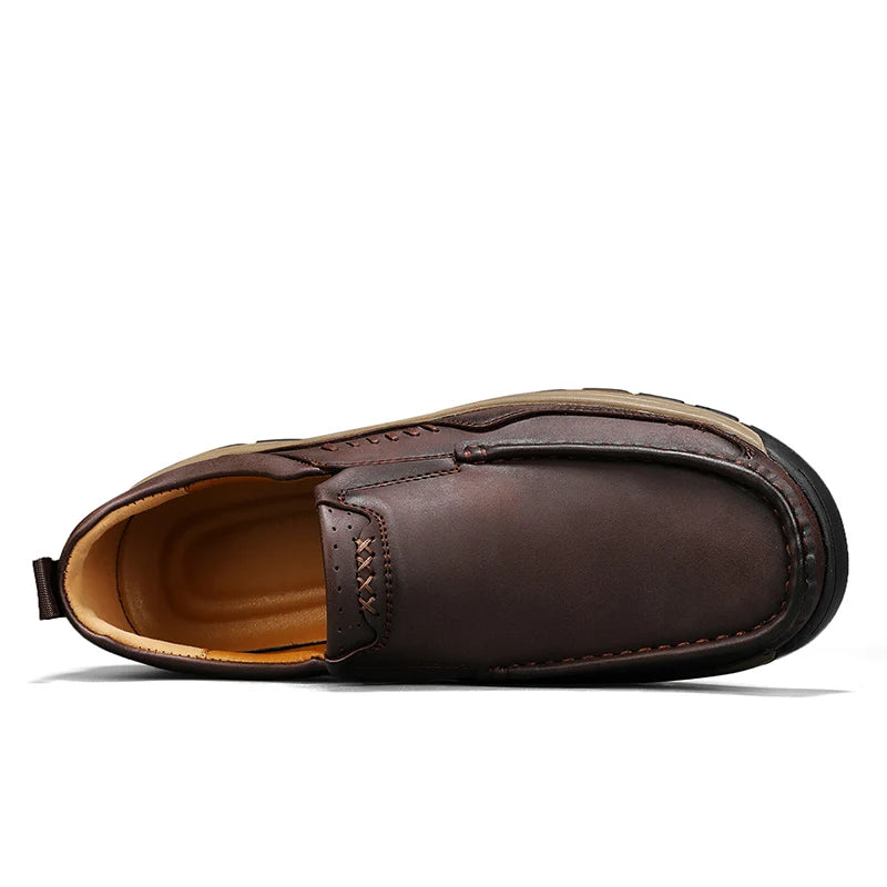 Men's Hand-Stitched Slip-On Loafers