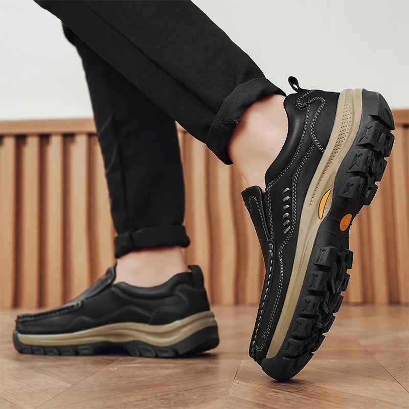 Men's Hand-Stitched Slip-On Loafers