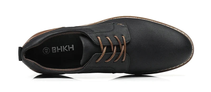 PU Leather Casual Lace-Up Shoes