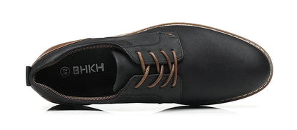 PU Leather Casual Lace-Up Shoes