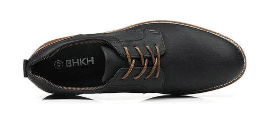 PU Leather Casual Lace-Up Shoes