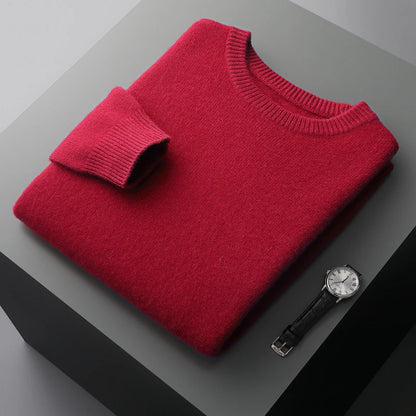 Men's Round Neck Wool Sweater