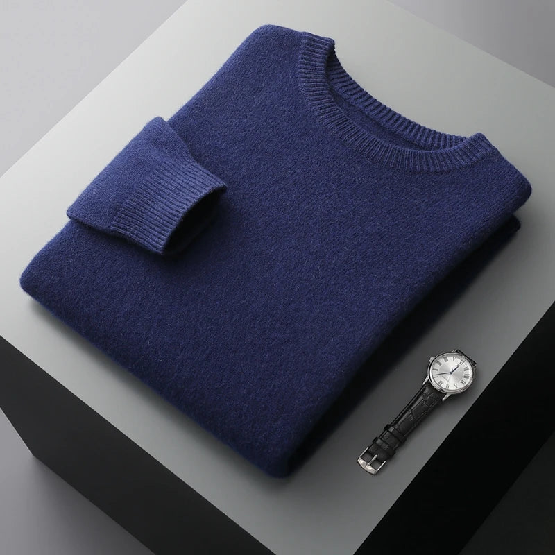 Men's Round Neck Wool Sweater