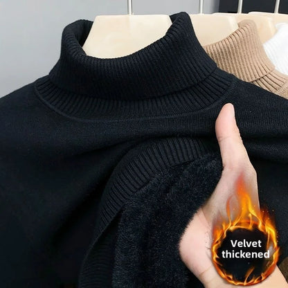 Men's Plush Velvet Knitted Sweaters
