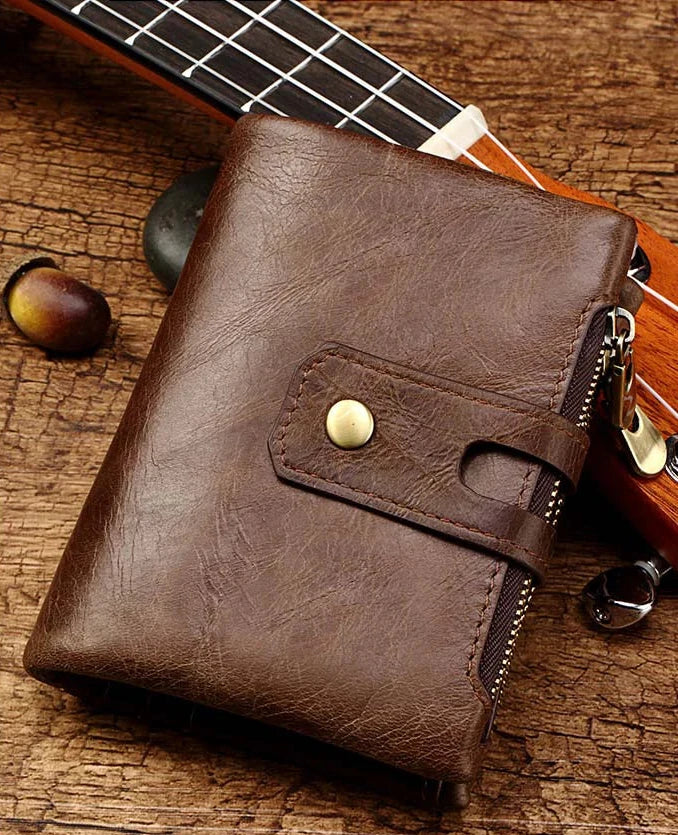 Genuine Leather Bifold Wallet