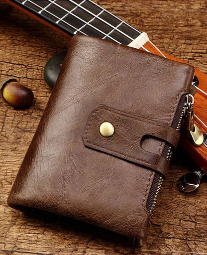 Genuine Leather Bifold Wallet