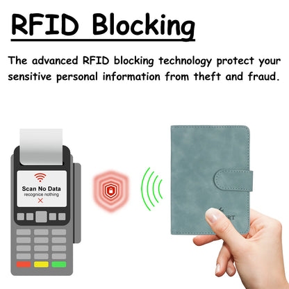 RFID Blocking Passport Holder Cover and Wallet All In One