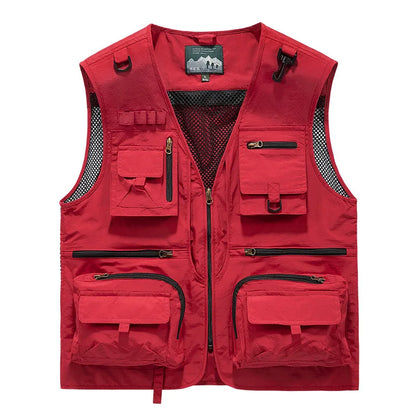 Men's Outdoor Leisure Multi-Pocket Breathable Vest