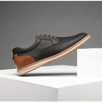PU Leather Casual Lace-Up Shoes