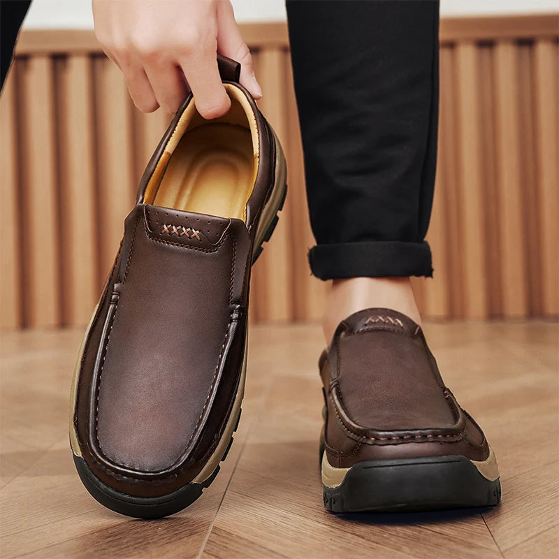 Men's Hand-Stitched Slip-On Loafers