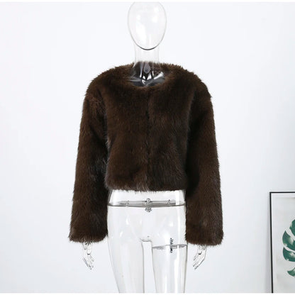 Faux Fur Short Coat Jacket