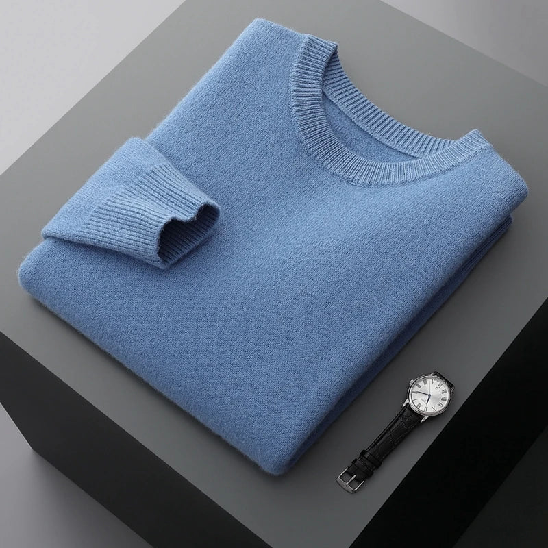 Men's Round Neck Wool Sweater
