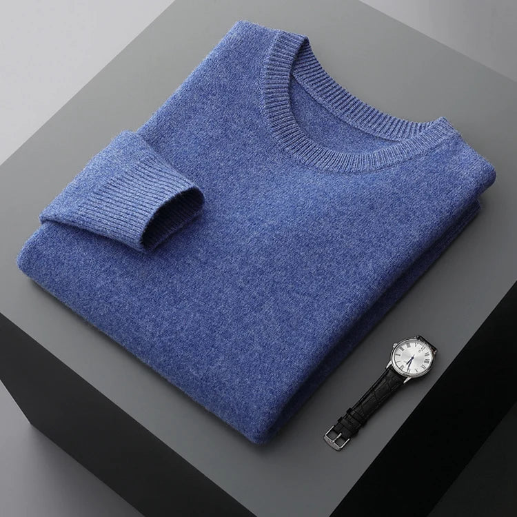 Men's Round Neck Wool Sweater