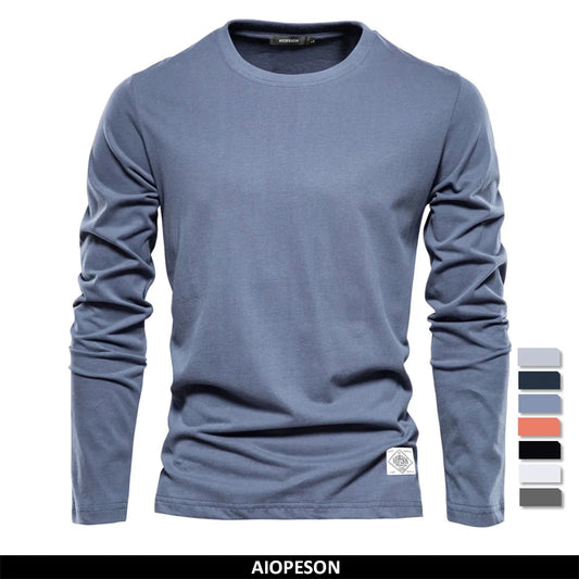 Men's Long Sleeve Cotton T-Shirt