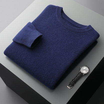 Men's Round Neck Wool Sweater