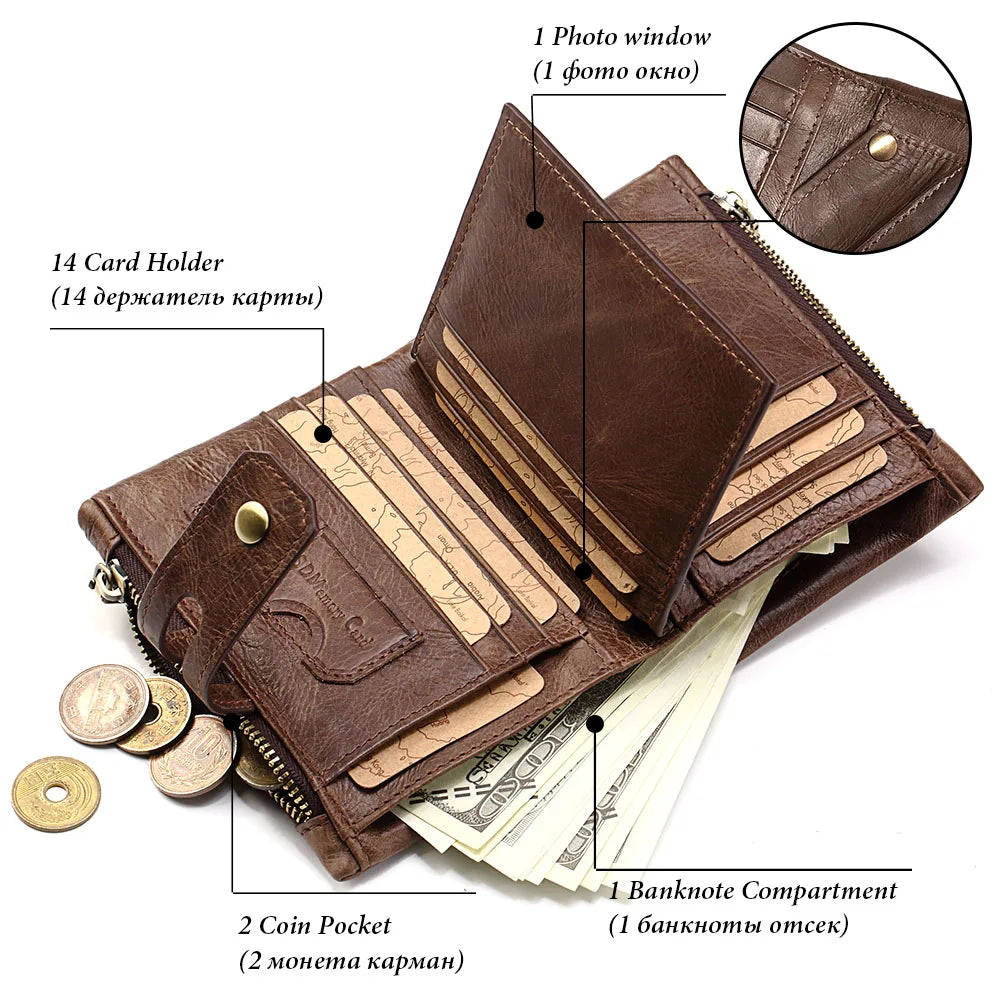 Genuine Leather Bifold Wallet