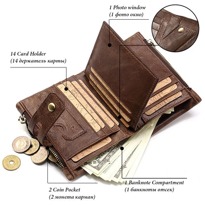 Genuine Leather Bifold Wallet