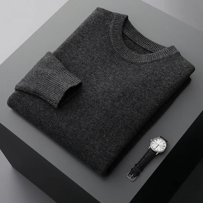 Men's Round Neck Wool Sweater