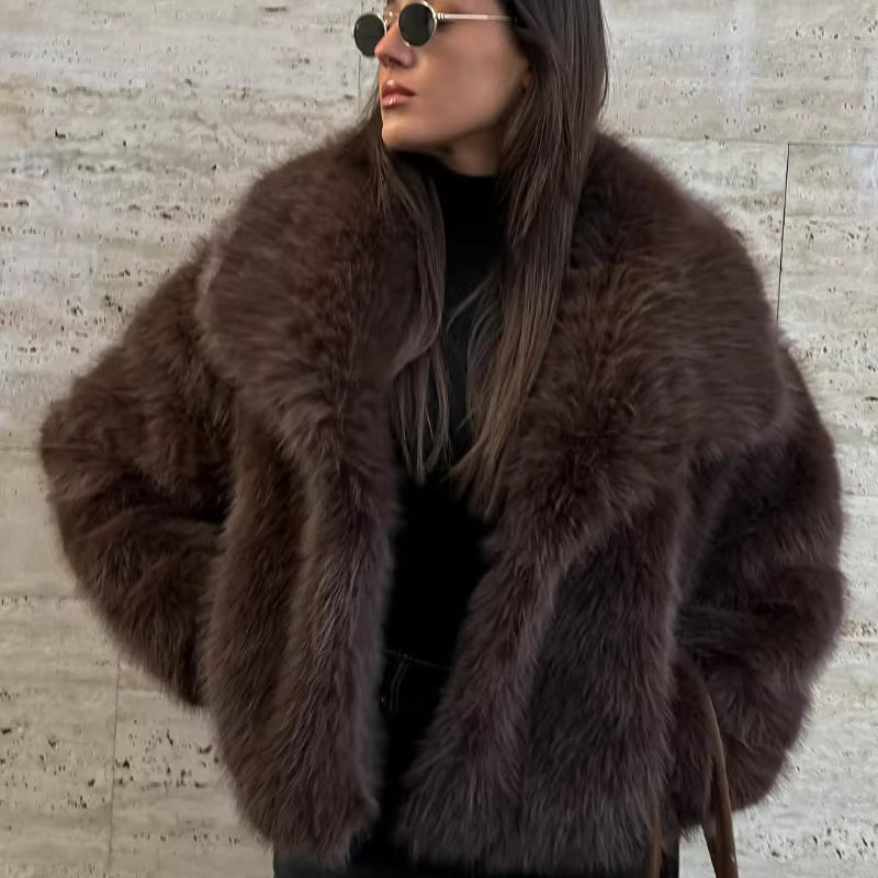 Faux Fur Short Coat Jacket
