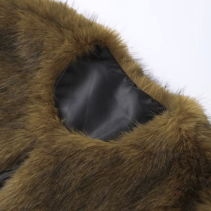 Faux Fur Short Coat Jacket