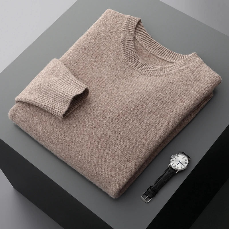 Men's Round Neck Wool Sweater