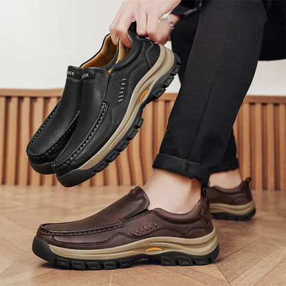 Men's Hand-Stitched Slip-On Loafers
