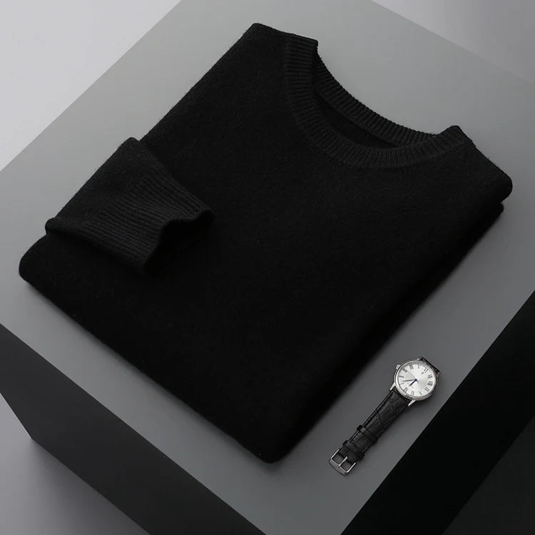 Men's Round Neck Wool Sweater