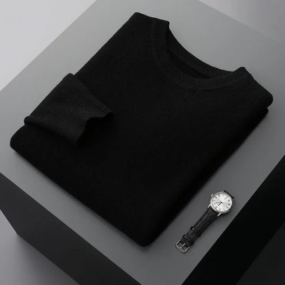 Men's Round Neck Wool Sweater