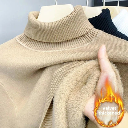 Men's Plush Velvet Knitted Sweaters