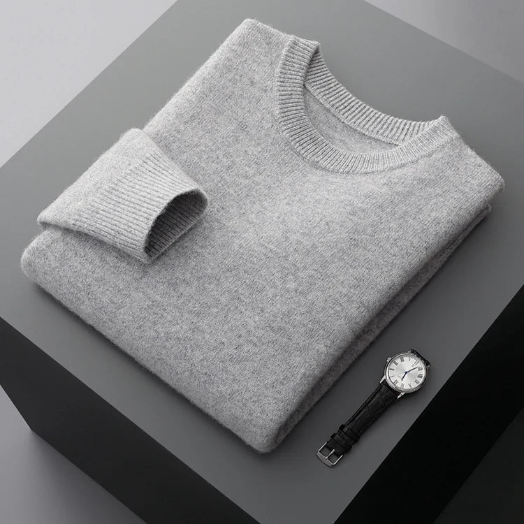 Men's Round Neck Wool Sweater