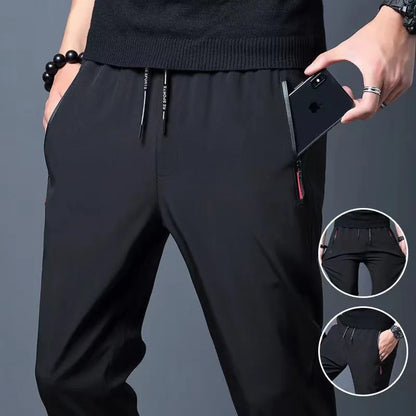 Men's Casual Pants Straight Elastic Waist Joggers
