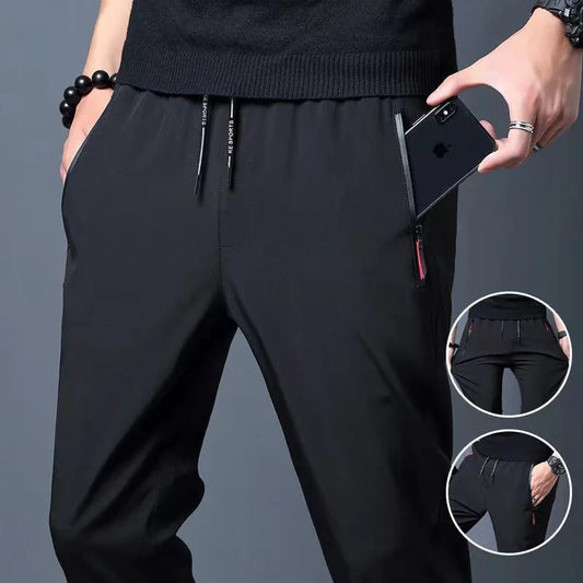 Men's Casual Pants Straight Elastic Waist Joggers