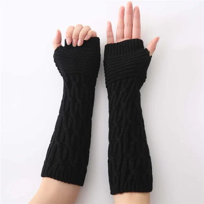 Arm Warmer Fingerless Mitten Gloves