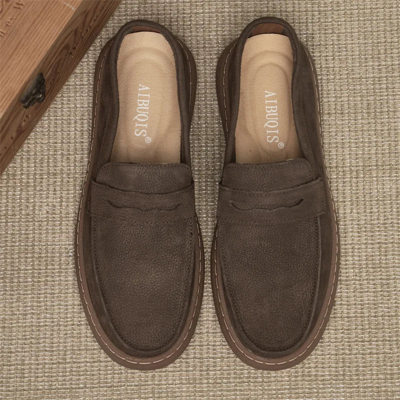 Italian Genuine Leather Men's Driving Loafers