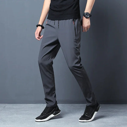 Men's Casual Pants Straight Elastic Waist Joggers