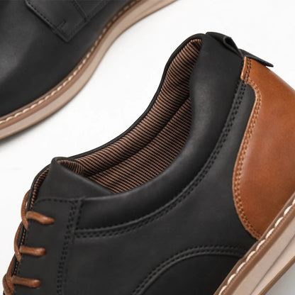 PU Leather Casual Lace-Up Shoes