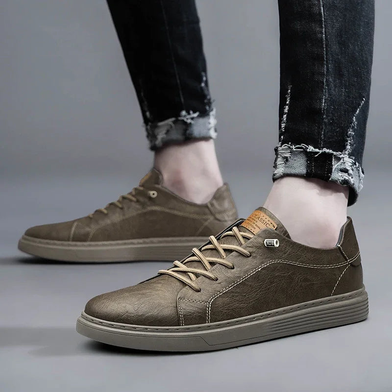 Men's Leather Lace-Up Oxford Shoes