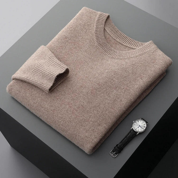 Men's Round Neck Wool Sweater