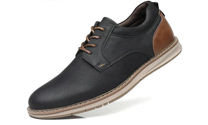PU Leather Casual Lace-Up Shoes