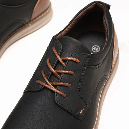 PU Leather Casual Lace-Up Shoes