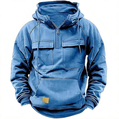 Men's Multi-Pocket Patch Hoodie
