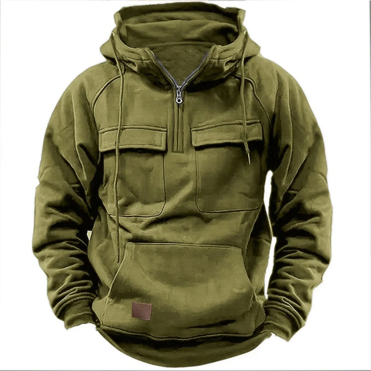 Men's Multi-Pocket Patch Hoodie